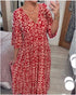 Vestido floral con escote en V