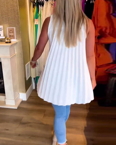 Blusa sin mangas con volantes y cuello solapa - 💖 ESPECIAL DIA DE LAS MADRES 👩‍🦳
