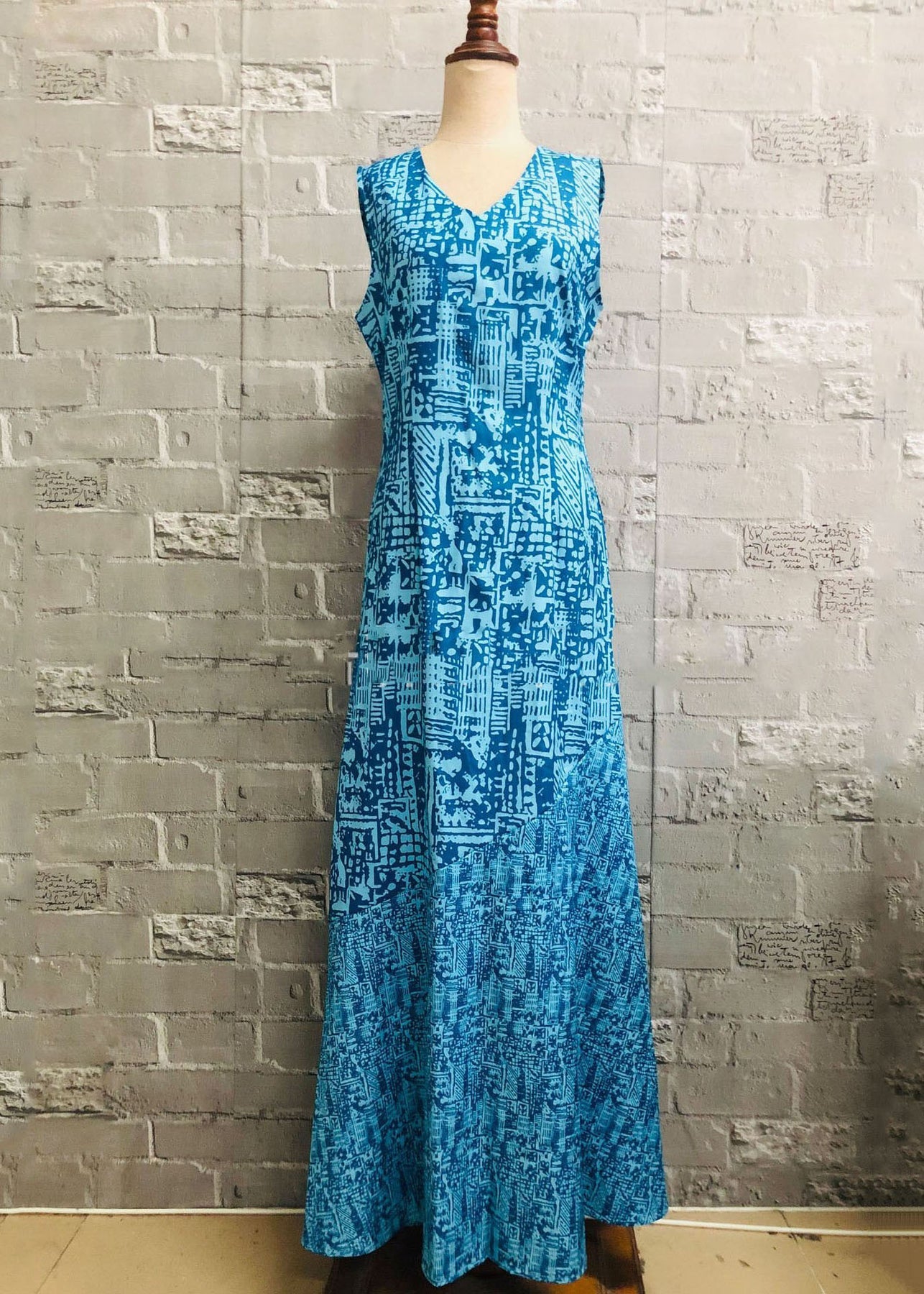 Vestido largo de fiesta para mujer con escote en V