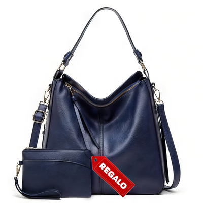 Bolso de mano de cuero suave para mujer + Bandolera gratis
