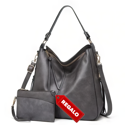 Bolso de mano de cuero suave para mujer + Bandolera gratis