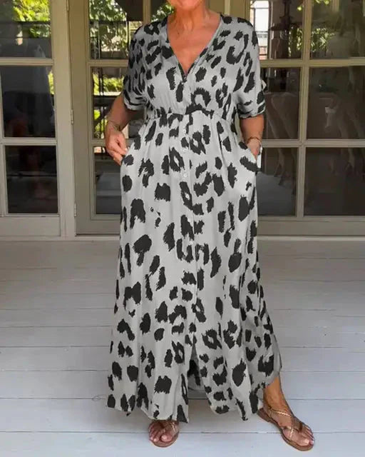 Aurora™ | Vestido largo de leopardo