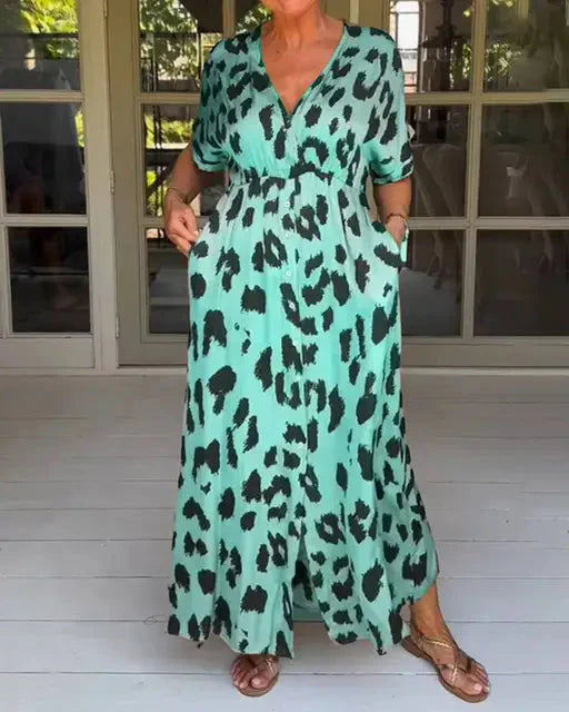 Aurora™ | Vestido largo de leopardo