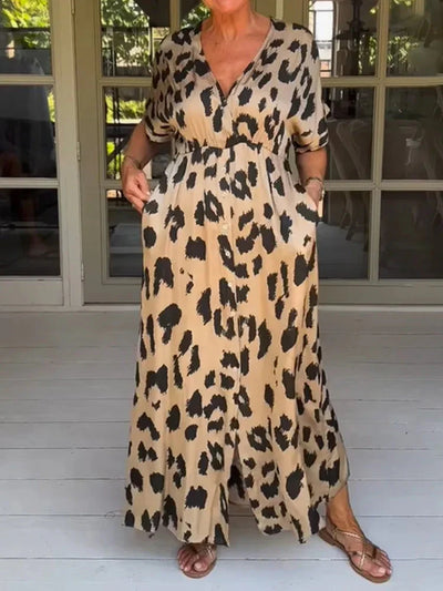 Aurora™ | Vestido largo de leopardo