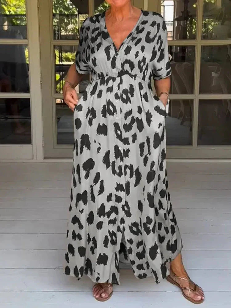 Aurora™ | Vestido largo de leopardo