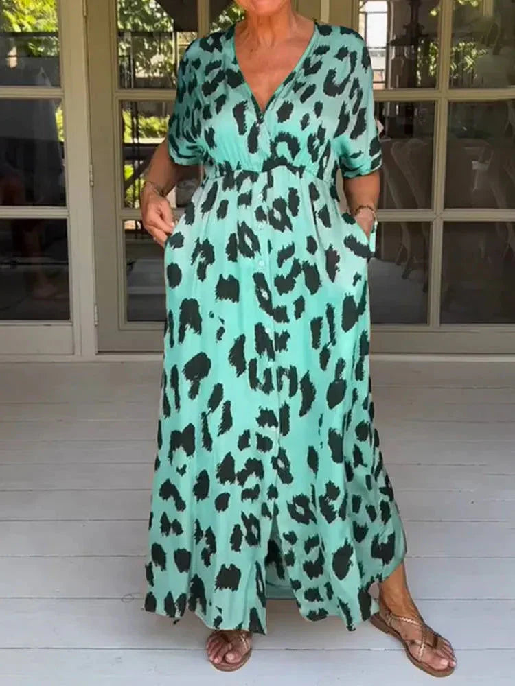 Aurora™ | Vestido largo de leopardo