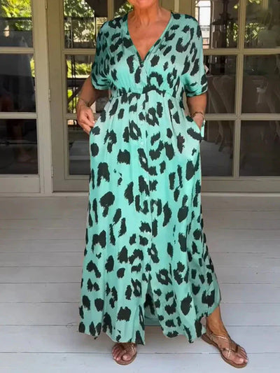Aurora™ | Vestido largo de leopardo