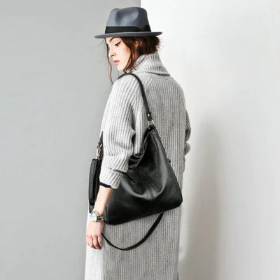 Bolso de mano de cuero suave para mujer + Bandolera gratis