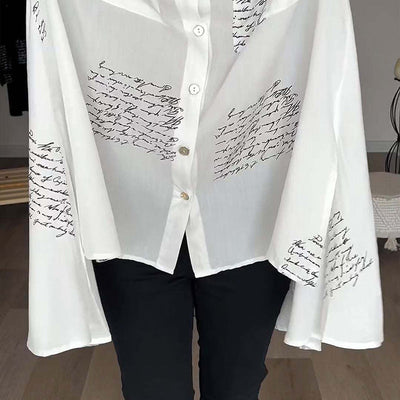 Camisa de manga larga con solapa y estampado de tendencia para mujer - 💖 ESPECIAL DIA DE LAS MADRES 👩‍🦳