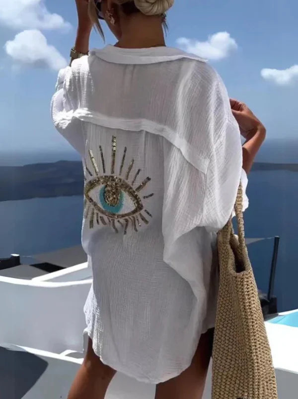 Camisa casual de lentejuelas con cuentas - 💖 ESPECIAL DIA DE LAS MADRES 👩‍🦳