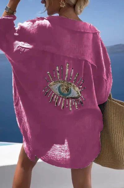 Camisa casual de lentejuelas con cuentas - 💖 ESPECIAL DIA DE LAS MADRES 👩‍🦳