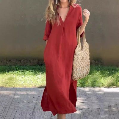 Andrea | Vestido elegante con escote en V