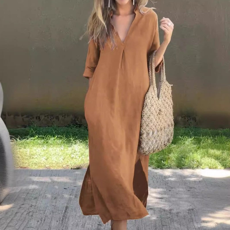 Andrea | Vestido elegante con escote en V