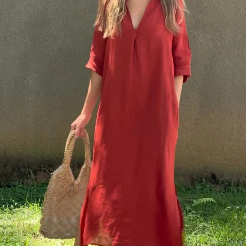 Andrea | Vestido elegante con escote en V
