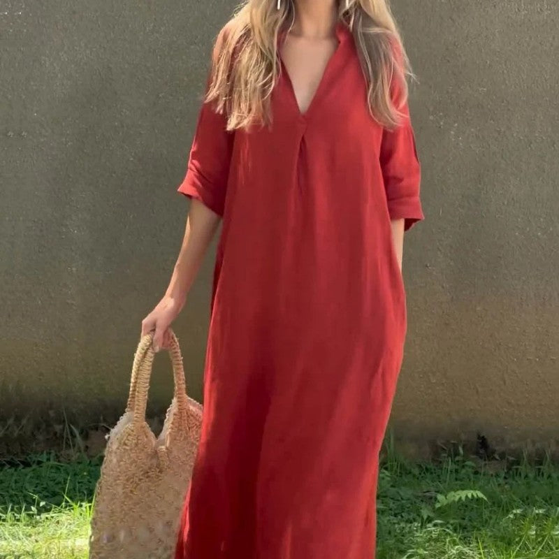 Andrea | Vestido elegante con escote en V