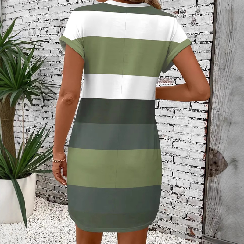 Vestido casual de mujer con estampado redondo