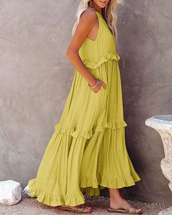 Elegante vestido de verano sin mangas