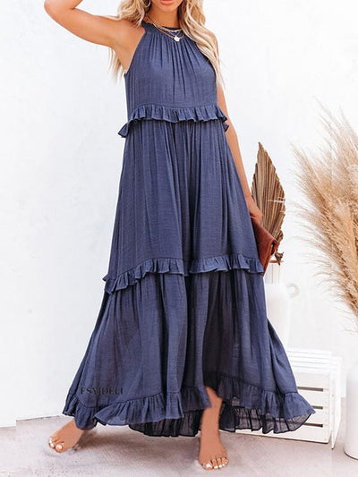 Elegante vestido de verano sin mangas