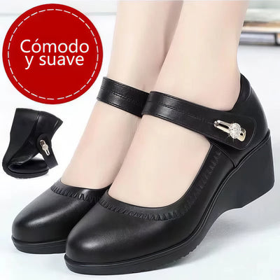 100% Piel de vacuno - Zapatos de piel suela blanda