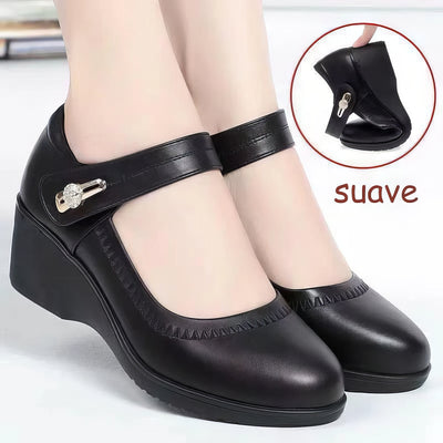 100% Piel de vacuno - Zapatos de piel suela blanda
